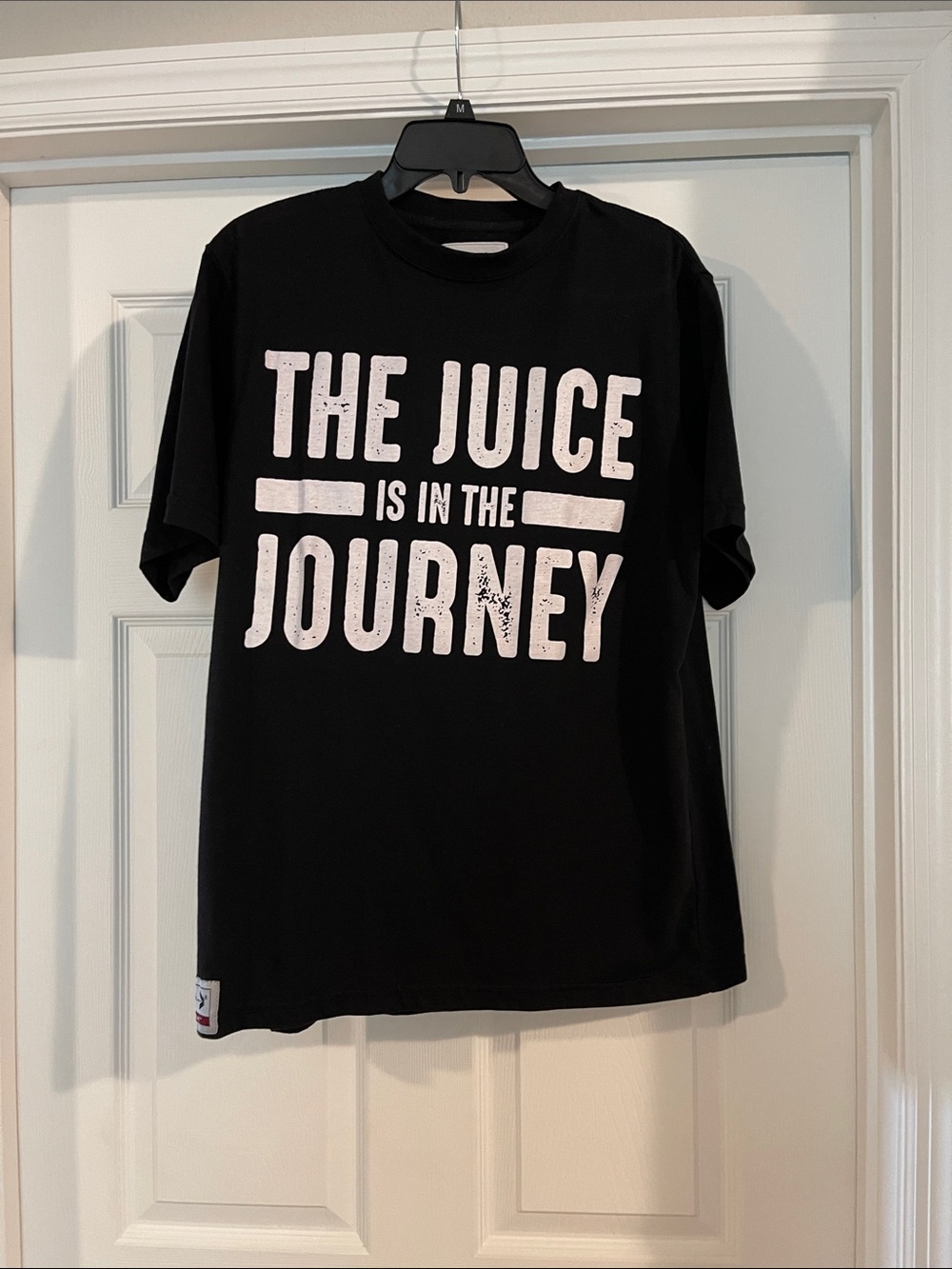 Men's Black Short Sleeve Graphic Tee - The Juice Is In The Journey